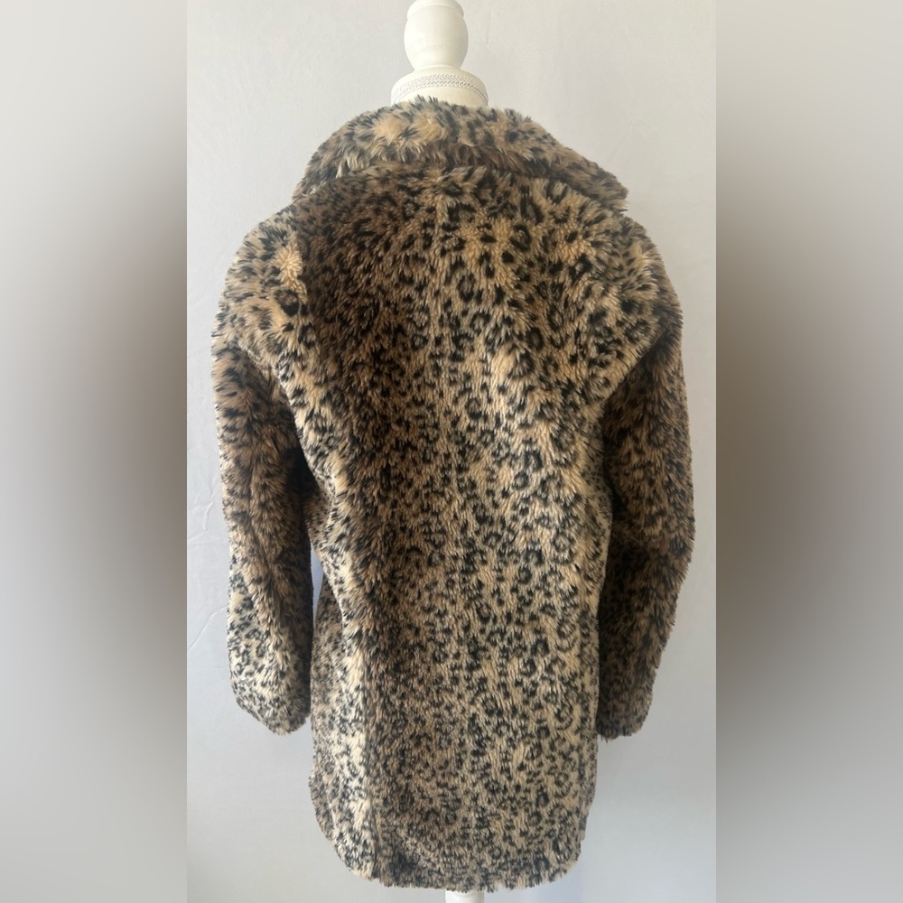 Leopard Faux Fur Teddy Coat - Picture 5 of 12